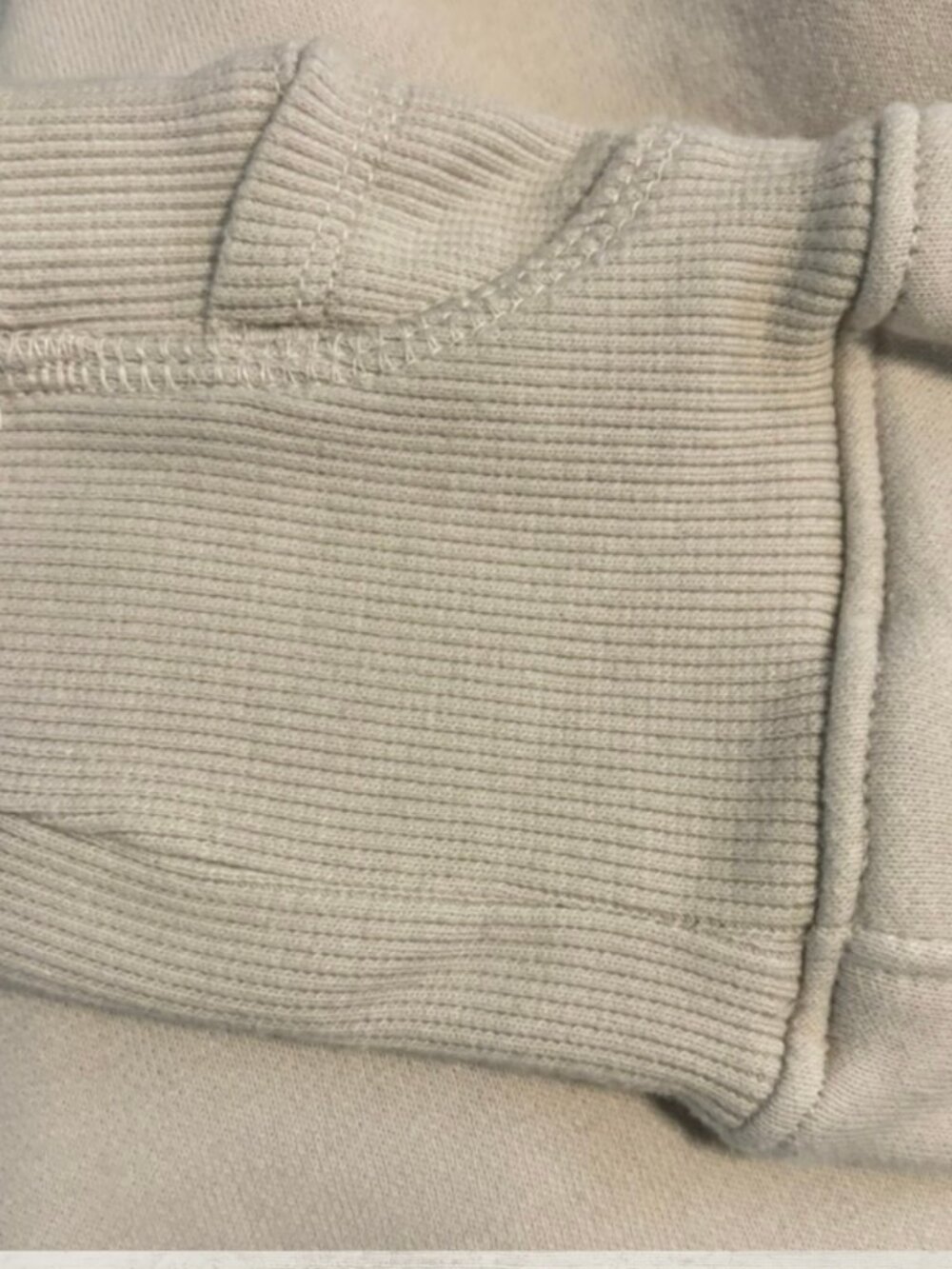 Lole Half Zip Hoodie Sweater Medium White Beige Pullover Kangaroo Pocket - Picture 3 of 6